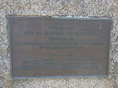 This is the marker noting the place in Maine Old Bet was killed. 