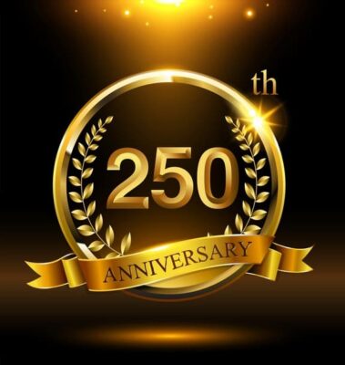 America 250 anniversary gold decoration from istockphoto