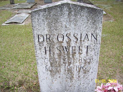 Gravestone for Ossian Sweet 1895-1960