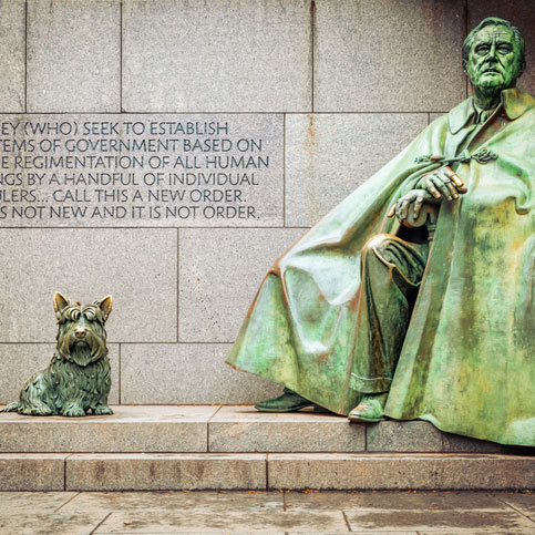 FDR and Fala his dog