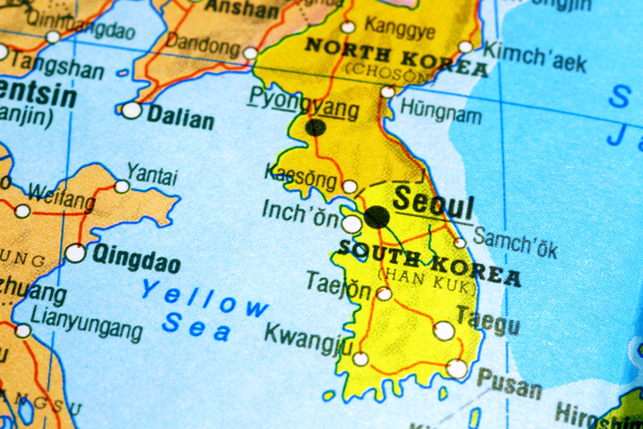 map of South Korea