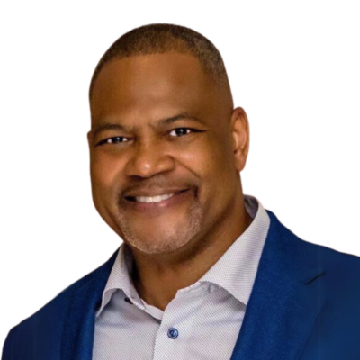 A professional photo of Lamont Jones in a sports coat and open-necked business shirt.