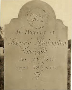 Tombstone in memory of Henry Ludington