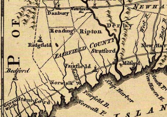 Map of Fairfield County, Connecticut