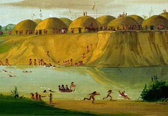 painting of Big Hidatsa Village