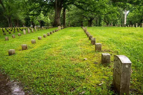 tombstones at Shiloh