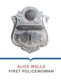 This is a photograph of Alice Wells's police badge.