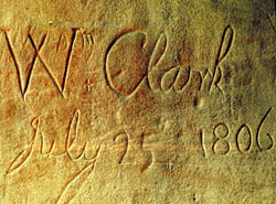 William Clark signatue on Pompey's Pillar