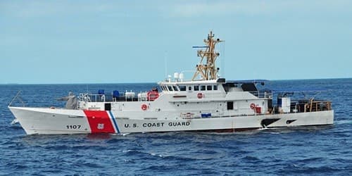 A beautiful color photograph of the fast-response cutter named in memory of Charles David, Jr.