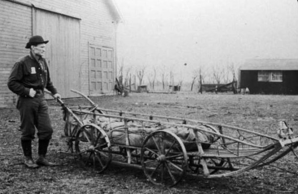 Eli Smith and dog sled