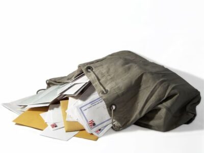 This is an istock photo (fullvalue) of a bag of mail.