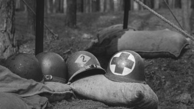 WWII American Metal Helmets Of United States Army Infantry Soldier At World War II.
istockphoto bruev