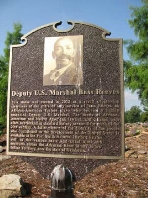 This is a historic marker telling about the life of Deputy U.S. Marshal Bass Reeves.