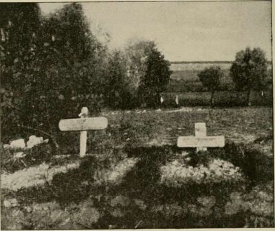 This photo marks the place where Joyce Kilmer was buried in France.