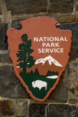 This is a photograph of the official signage used by the National Park Service.