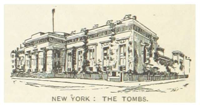  pen-and-ink sketch of the Tombs, 1891