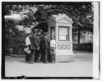 Men working,Weather Bureau office,24th,M Street,employees,Washington DC,1926 
