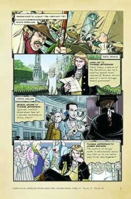 A page from the Round Table Comic, U.S. Constitution. Abigail ADams is featured in a blue dress