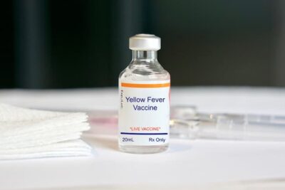An istockphoto of a vial of yellow fever vaccine. 
