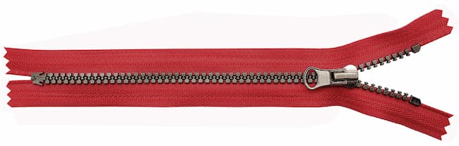 red modern zipper